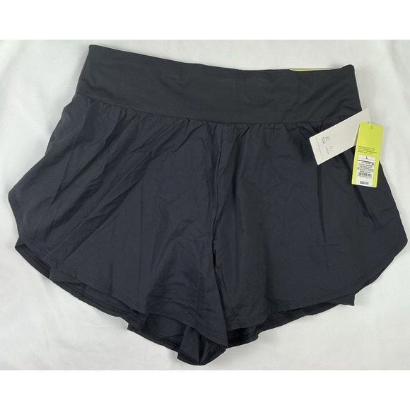 All In Motion Women's 2-in-1 Run Shorts Black Size Large, Quick Dry, Pockets - Picture 2 of 9